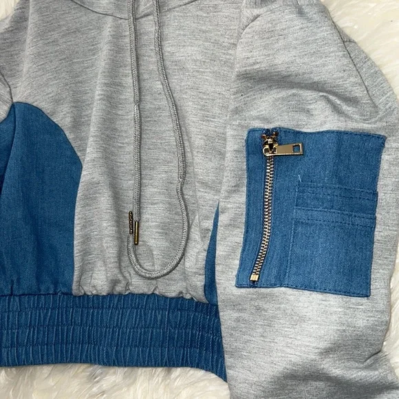 🎯NWOT Kaylee Kollection Crop Top Wide Pants Set Size Small